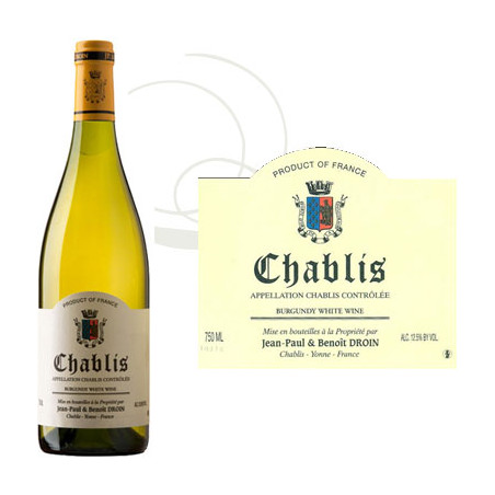 Chablis 2023 Blanc Jean Paul et Benoit Droin - 75cl